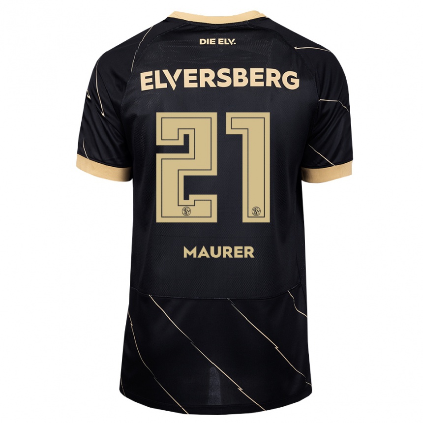 נשים כדורגל Kine Maurer #21 שחור חום הרחק ג'רזי 2026/27