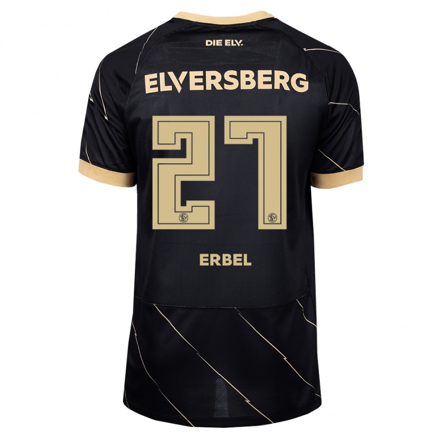 נשים כדורגל Felix Erbel #27 שחור חום הרחק ג'רזי 2026/27