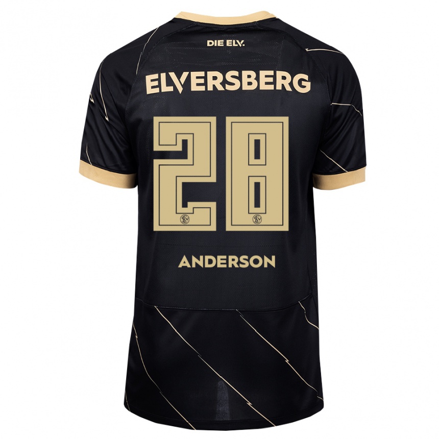 נשים כדורגל Mira Anderson #28 שחור חום הרחק ג'רזי 2026/27
