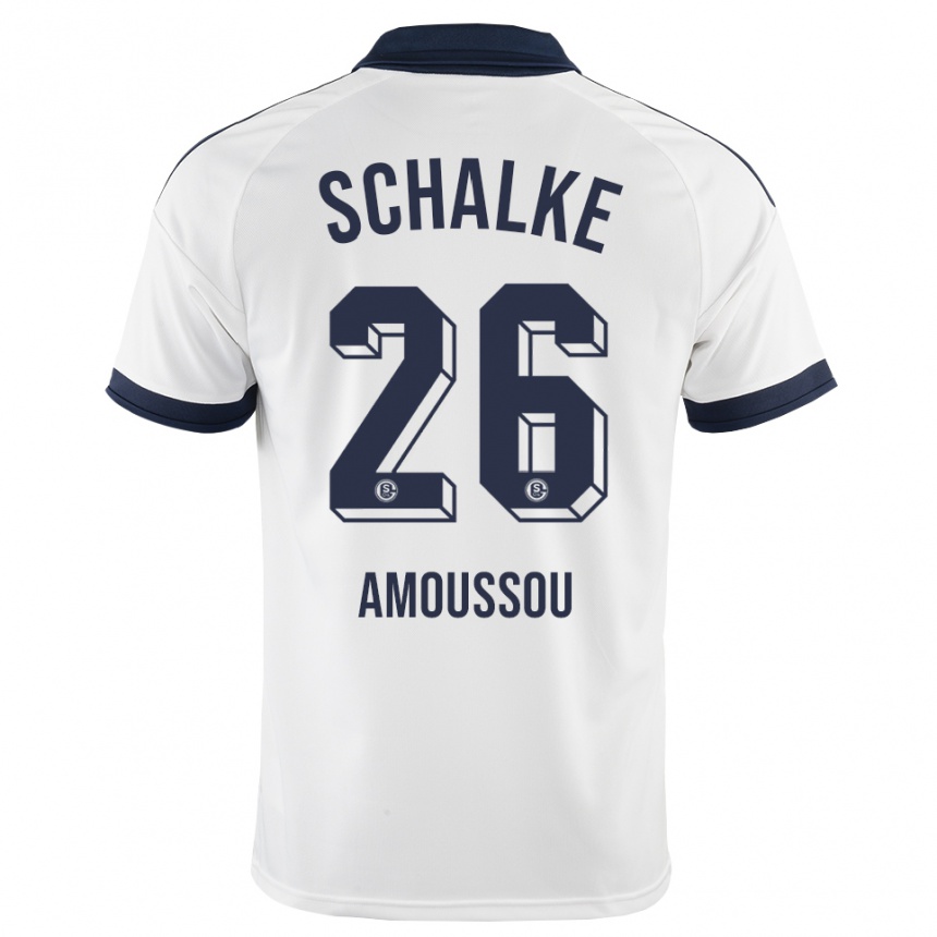 נשים כדורגל Zaid Amoussou #26 שחור לבן הרחק ג'רזי 2026/27