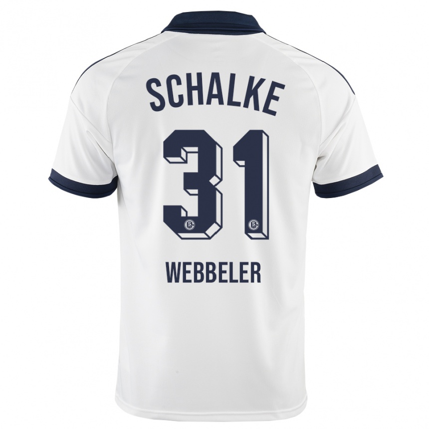 נשים כדורגל Vada Webbeler #31 שחור לבן הרחק ג'רזי 2026/27
