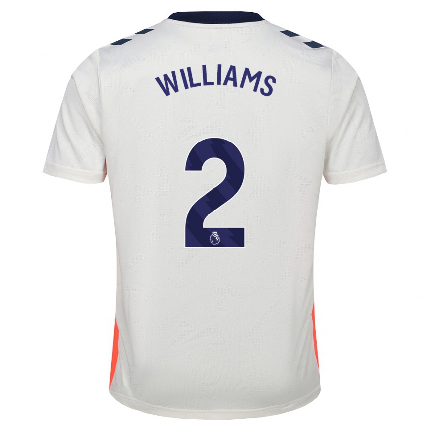 נשים כדורגל Thomas Williams #2 לבן כתום כחול מלכותי הרחק ג'רזי 2026/27 נשים כדורגל Thomas Williams #2 לבן כתום כחול מלכותי הרחק ג'רזי 2026/27
