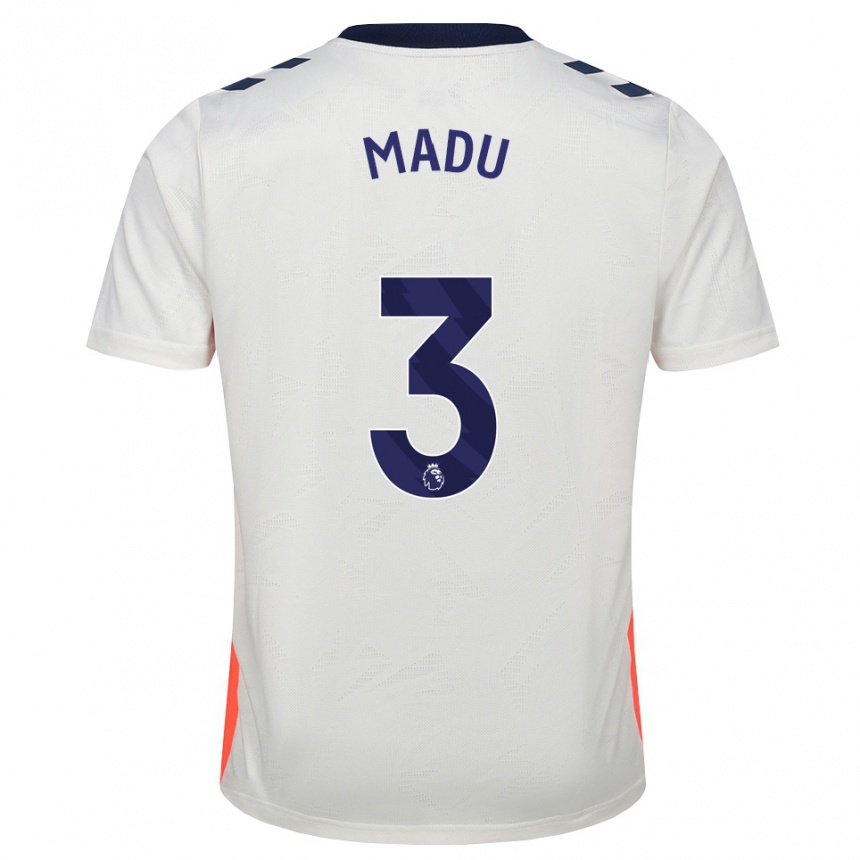 נשים כדורגל Victor Madu #3 לבן כתום כחול מלכותי הרחק ג'רזי 2026/27 נשים כדורגל Victor Madu #3 לבן כתום כחול מלכותי הרחק ג'רזי 2026/27