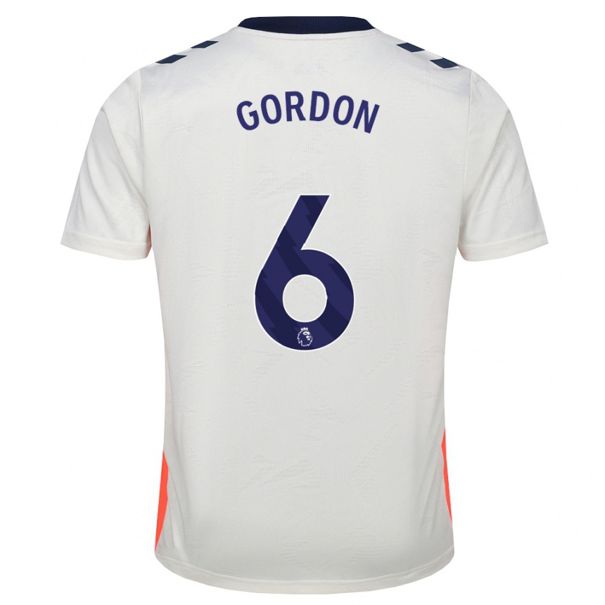 נשים כדורגל Joshua Gordon #6 לבן כתום כחול מלכותי הרחק ג'רזי 2026/27