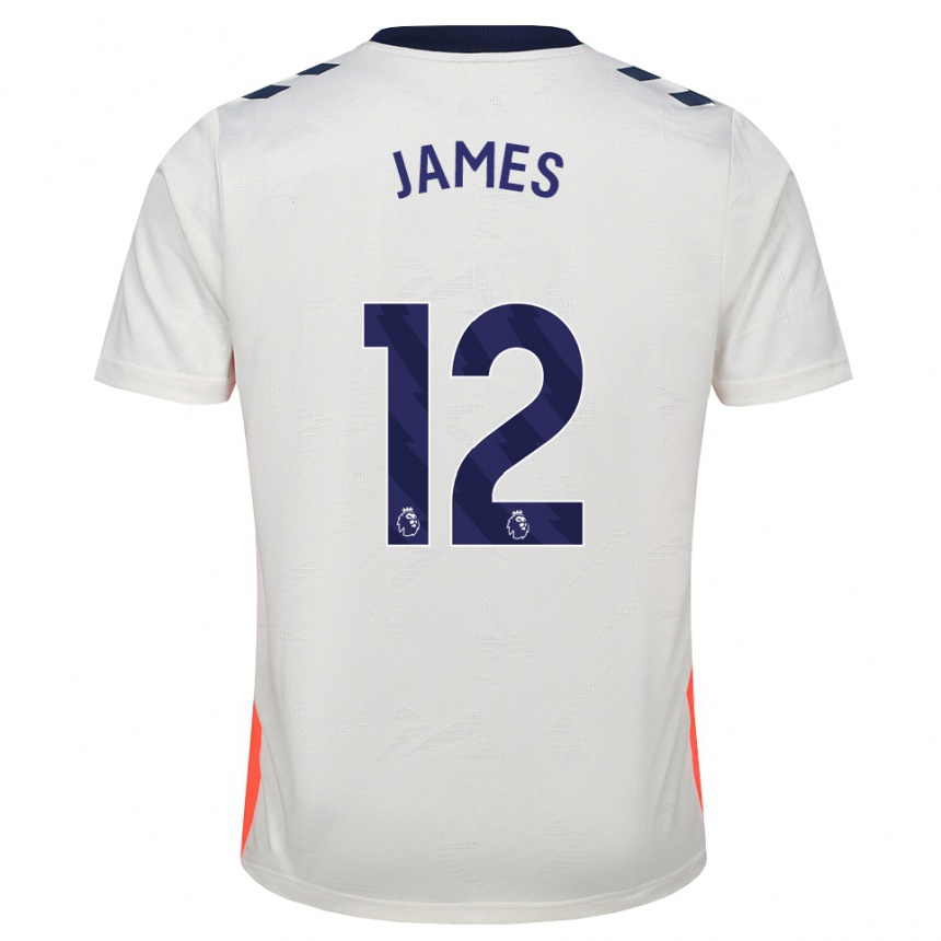 נשים כדורגל Jack James #12 לבן כתום כחול מלכותי הרחק ג'רזי 2026/27