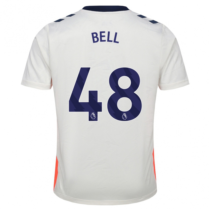נשים כדורגל Luke Bell #48 לבן כתום כחול מלכותי הרחק ג'רזי 2026/27