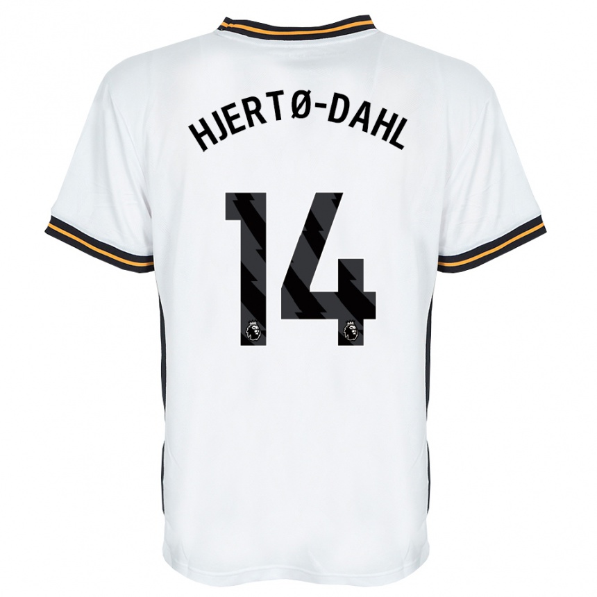 נשים כדורגל Jens Hjertø-Dahl #14 לבן כתום שחור הרחק ג'רזי 2026/27