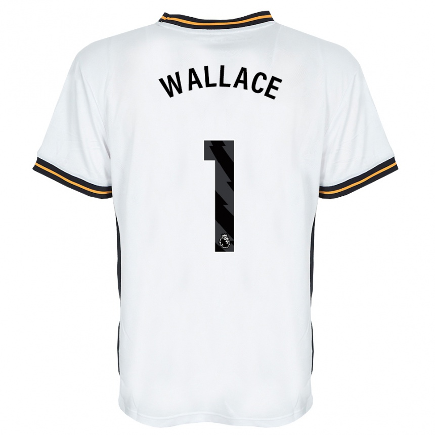 נשים כדורגל Abbi Wallace #1 לבן כתום שחור הרחק ג'רזי 2026/27