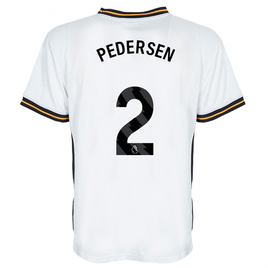 נשים כדורגל Eden Pedersen #2 לבן כתום שחור הרחק ג'רזי 2026/27