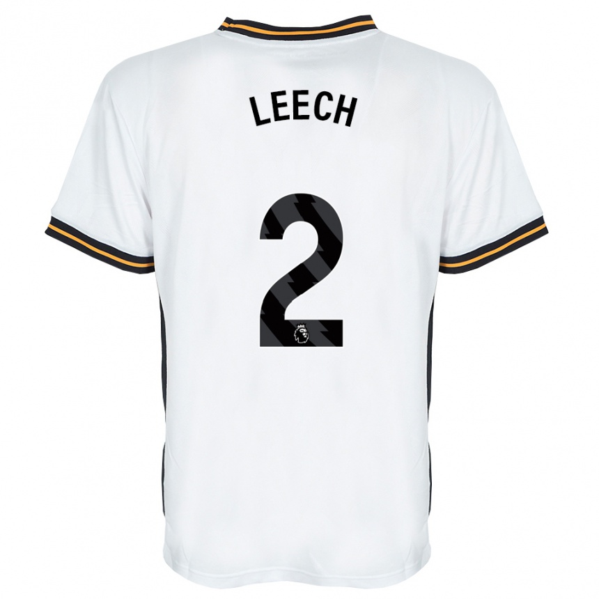 נשים כדורגל Rory Leech #2 לבן כתום שחור הרחק ג'רזי 2026/27