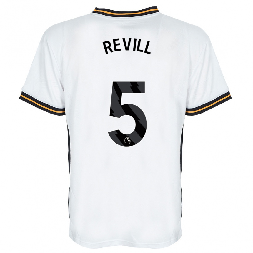 נשים כדורגל Harry Revill #5 לבן כתום שחור הרחק ג'רזי 2026/27
