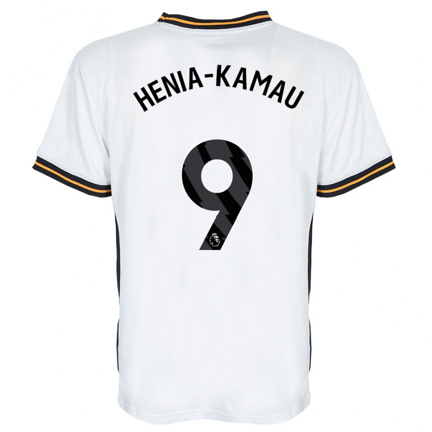 נשים כדורגל Sammy Henia-Kamau #9 לבן כתום שחור הרחק ג'רזי 2026/27