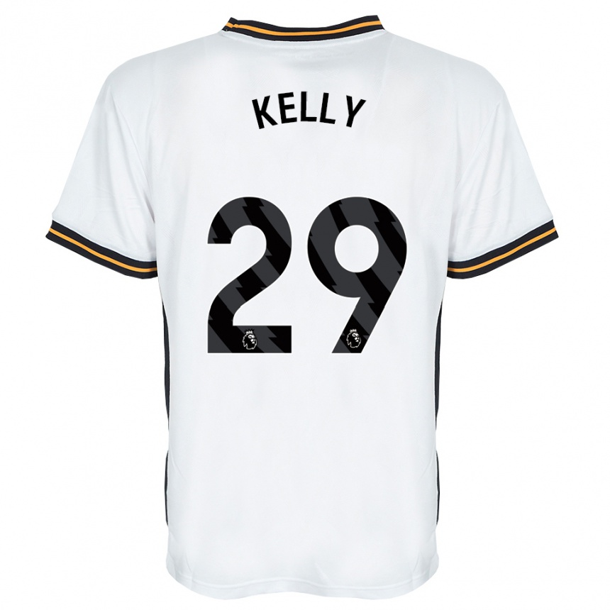 נשים כדורגל Ace Kelly #29 לבן כתום שחור הרחק ג'רזי 2026/27