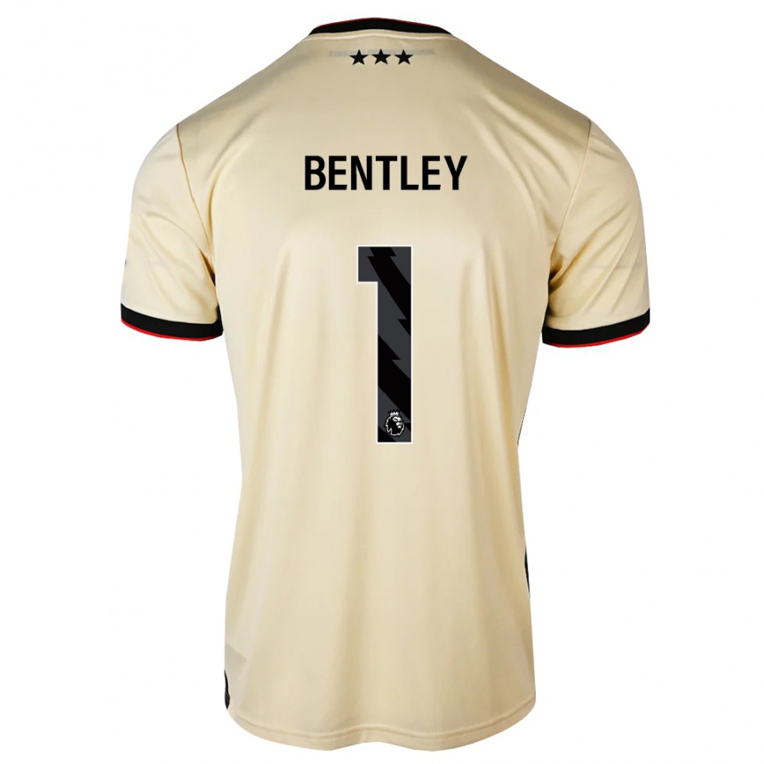 נשים כדורגל Josh Bentley #1 שיפון לימון שחור אדום הרחק ג'רזי 2026/27