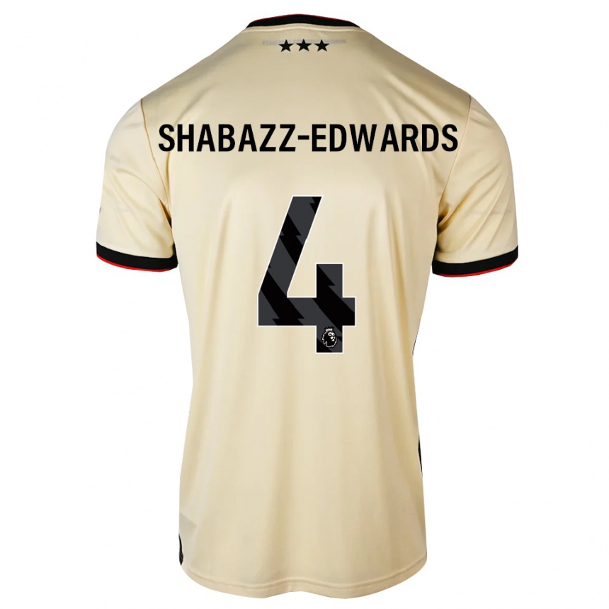 נשים כדורגל Walker Shabazz-Edwards #4 שיפון לימון שחור אדום הרחק ג'רזי 2026/27