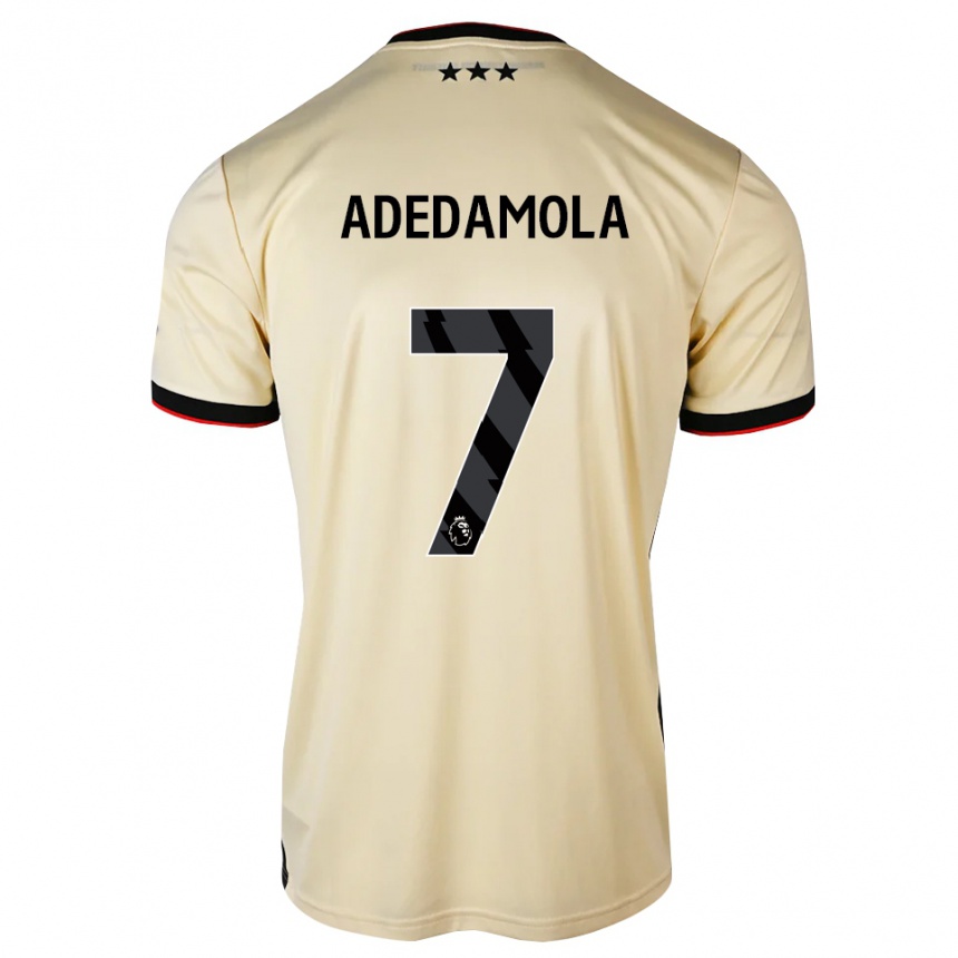 נשים כדורגל Joel Adedamola #7 שיפון לימון שחור אדום הרחק ג'רזי 2026/27