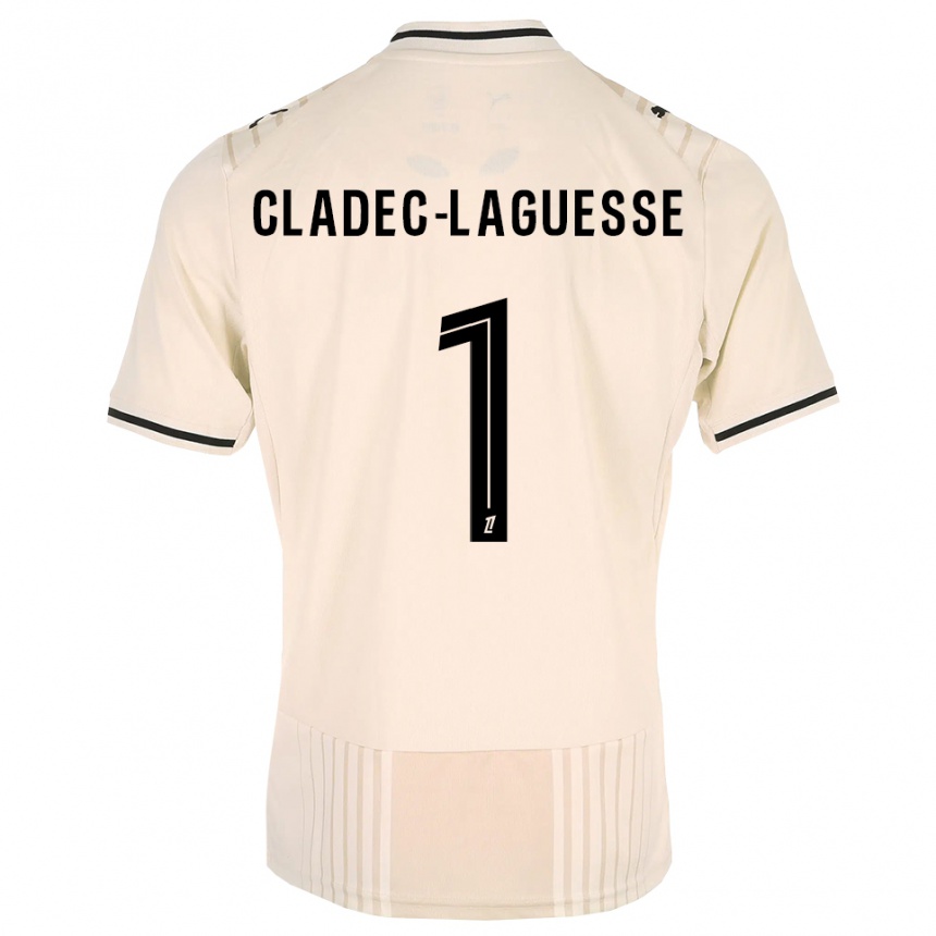 נשים כדורגל Christopher Cladec-Laguesse #1 תחרה ישנה שחור לבן עתיק הרחק ג'רזי 2026/27