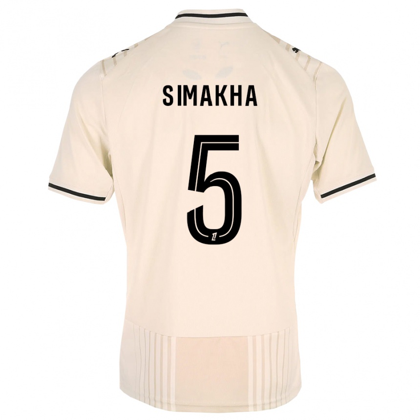 נשים כדורגל Lassana Simakha #5 תחרה ישנה שחור לבן עתיק הרחק ג'רזי 2026/27