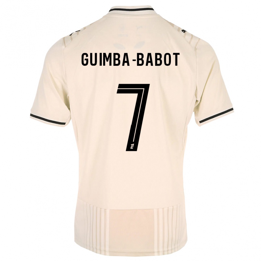 נשים כדורגל Khays Guimba-Babot #7 תחרה ישנה שחור לבן עתיק הרחק ג'רזי 2026/27