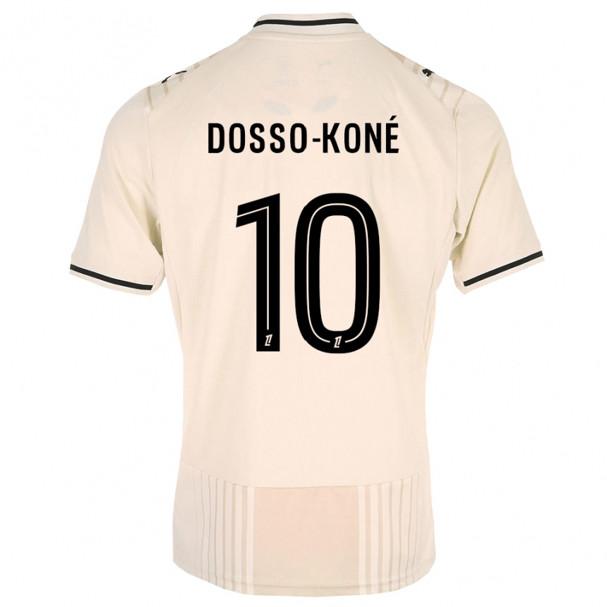 נשים כדורגל Namory Dosso-Koné #10 תחרה ישנה שחור לבן עתיק הרחק ג'רזי 2026/27