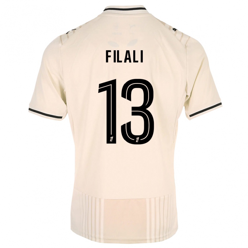 נשים כדורגל Saad Filali #13 תחרה ישנה שחור לבן עתיק הרחק ג'רזי 2026/27