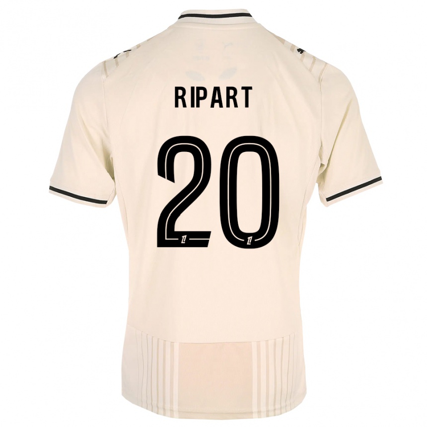 נשים כדורגל Renaud Ripart #20 תחרה ישנה שחור לבן עתיק הרחק ג'רזי 2026/27