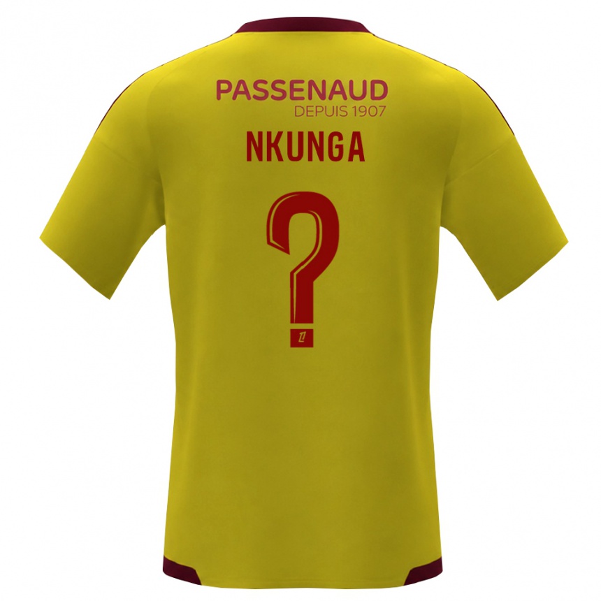 נשים כדורגל Florian Nkunga #0 צהוב אדום ירוק הרחק ג'רזי 2026/27