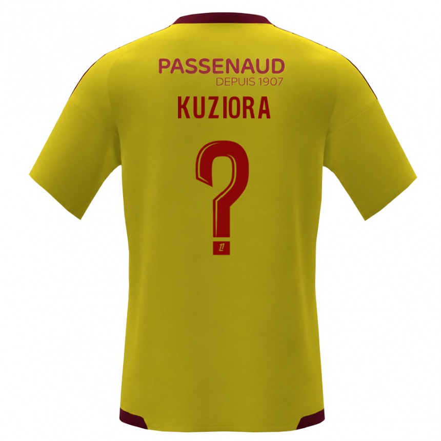 נשים כדורגל Noam Kuziora #0 צהוב אדום ירוק הרחק ג'רזי 2026/27
