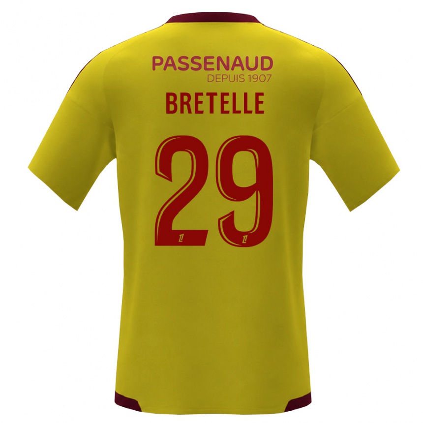 נשים כדורגל Lucas Bretelle #29 צהוב אדום ירוק הרחק ג'רזי 2026/27