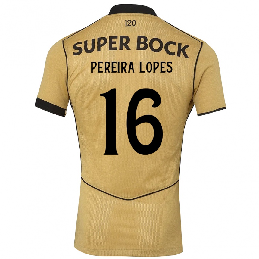 נשים כדורגל Daniel Pereira Lopes #16 זהב שחור הרחק ג'רזי 2026/27