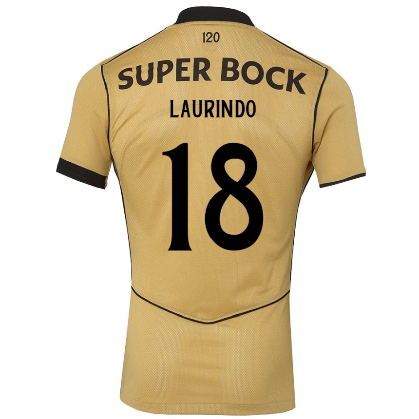 נשים כדורגל Laurindo #18 זהב שחור הרחק ג'רזי 2026/27