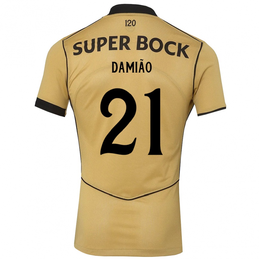 נשים כדורגל Leonardo Damião #21 זהב שחור הרחק ג'רזי 2026/27