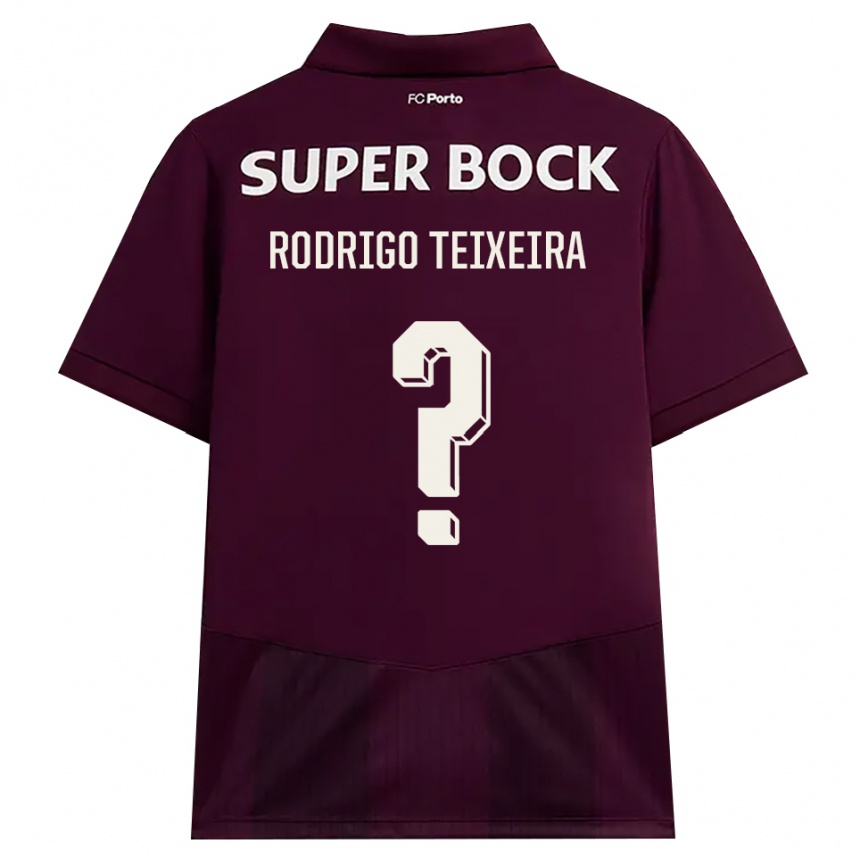 נשים כדורגל Rodrigo Teixeira #0 בורדו לבן הרחק ג'רזי 2026/27