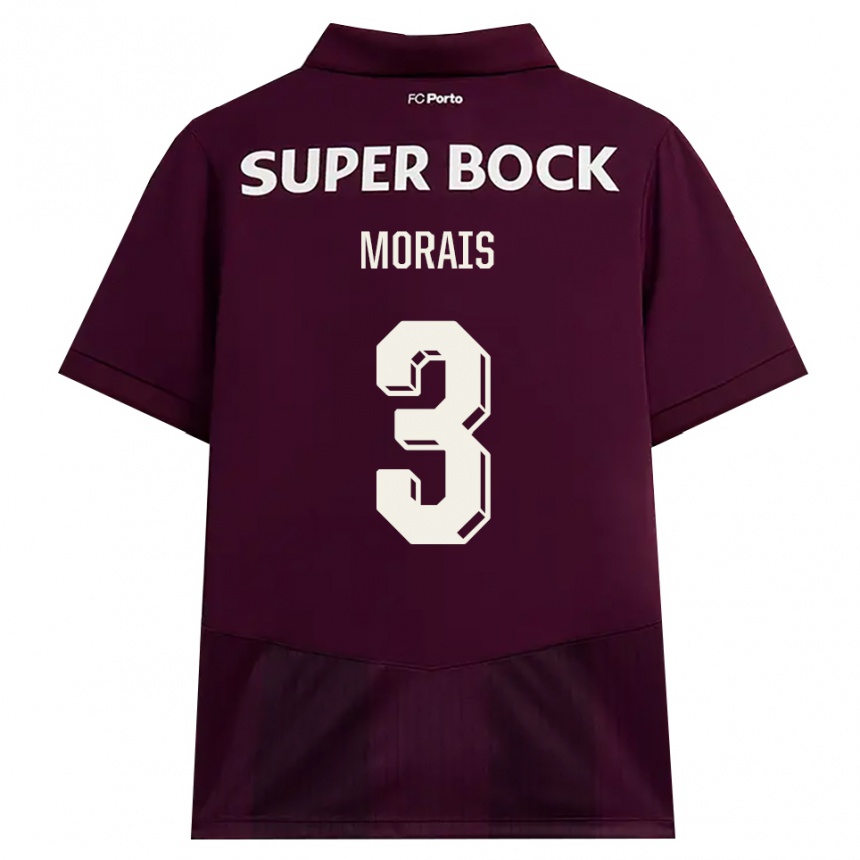 נשים כדורגל Rodrigo Morais #3 בורדו לבן הרחק ג'רזי 2026/27