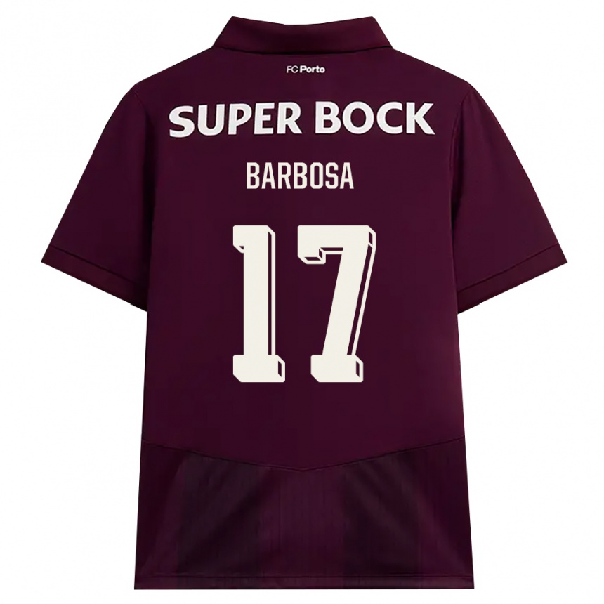 נשים כדורגל Rúben Barbosa #17 בורדו לבן הרחק ג'רזי 2026/27