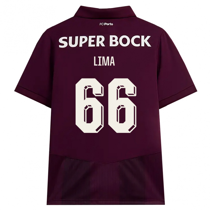 נשים כדורגל Bernardo Lima #66 בורדו לבן הרחק ג'רזי 2026/27