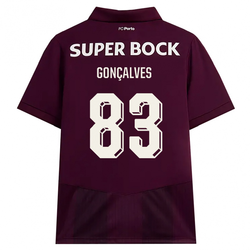 נשים כדורגל Rodrigo Gonçalves #83 בורדו לבן הרחק ג'רזי 2026/27