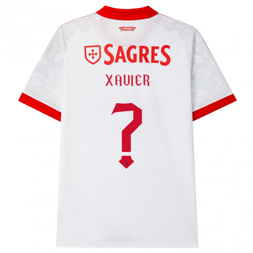 נשים כדורגל Luiz Xavier #0 לבן אדום צהוב הרחק ג'רזי 2026/27