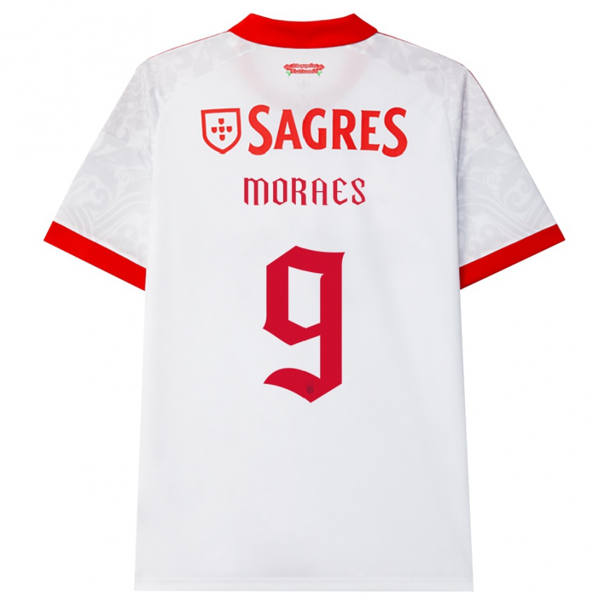 נשים כדורגל Luca Moraes #9 לבן אדום צהוב הרחק ג'רזי 2026/27
