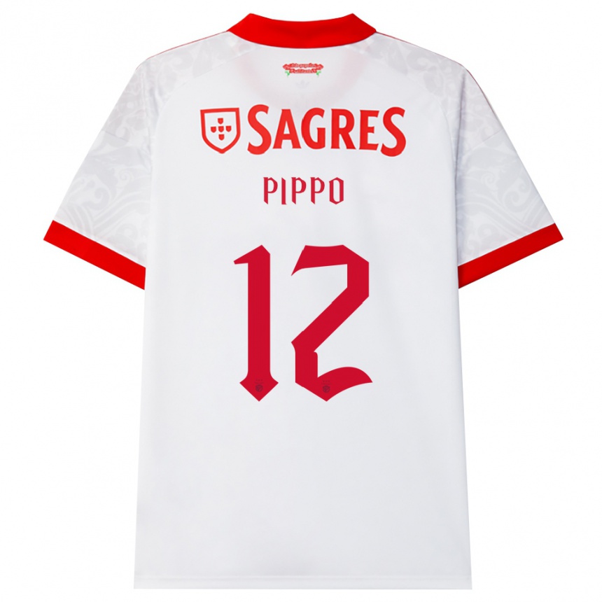 נשים כדורגל Pippo #12 לבן אדום צהוב הרחק ג'רזי 2026/27