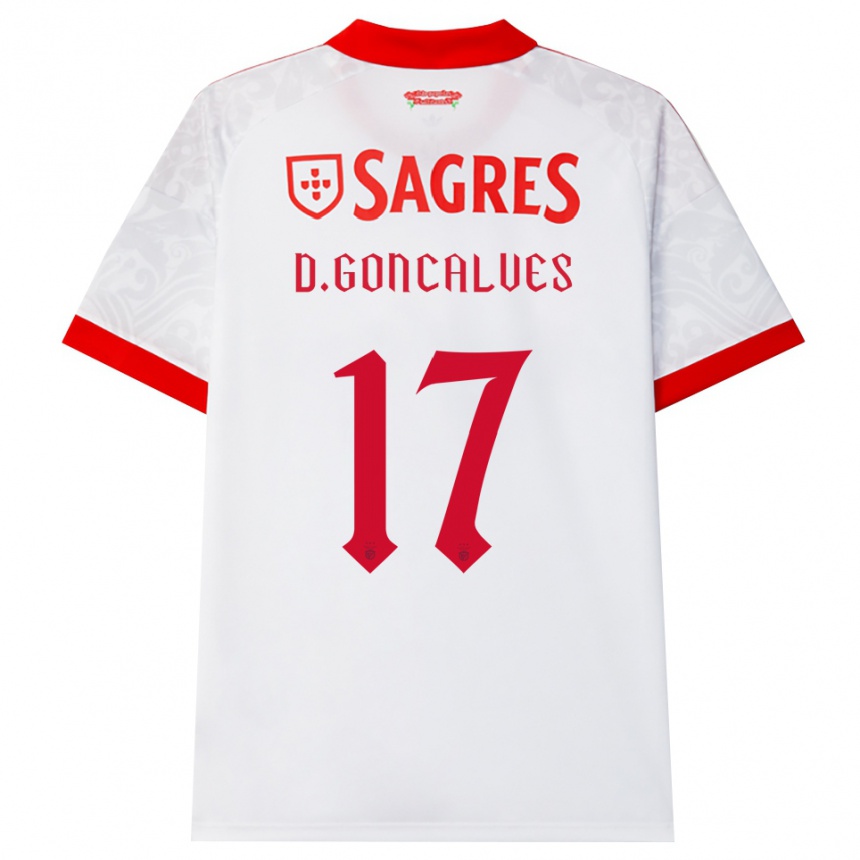 נשים כדורגל דיוגו גונסלווש #17 לבן אדום צהוב הרחק ג'רזי 2026/27