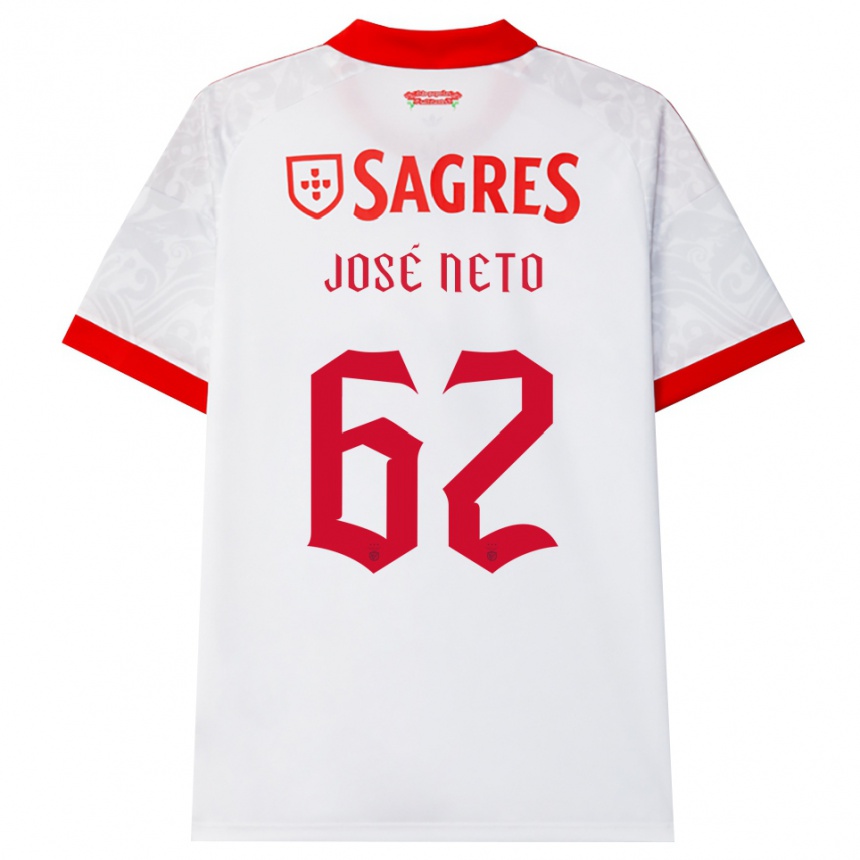 נשים כדורגל José Neto #62 לבן אדום צהוב הרחק ג'רזי 2026/27