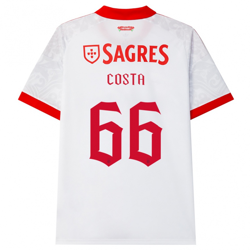 נשים כדורגל Rute Costa #66 לבן אדום צהוב הרחק ג'רזי 2026/27