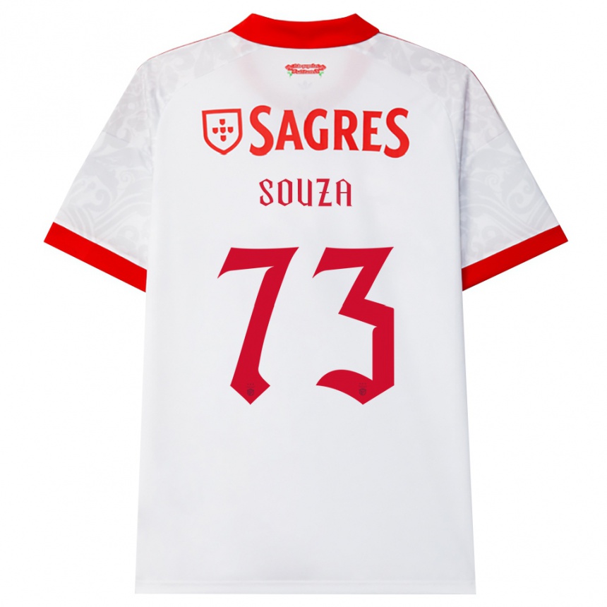 נשים כדורגל Beni Souza #73 לבן אדום צהוב הרחק ג'רזי 2026/27 נשים כדורגל Beni Souza #73 לבן אדום צהוב הרחק ג'רזי 2026/27