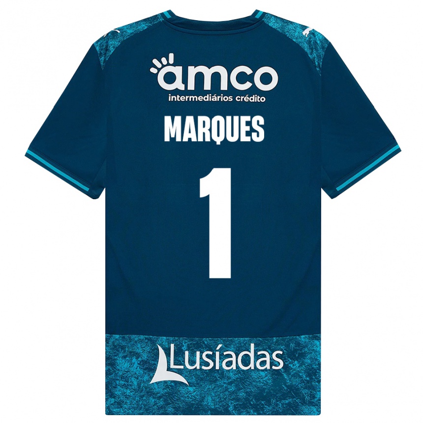 נשים כדורגל André Marques #1 אפור כהה טורקיז בינוני הרחק ג'רזי 2026/27 נשים כדורגל André Marques #1 אפור כהה טורקיז בינוני הרחק ג'רזי 2026/27