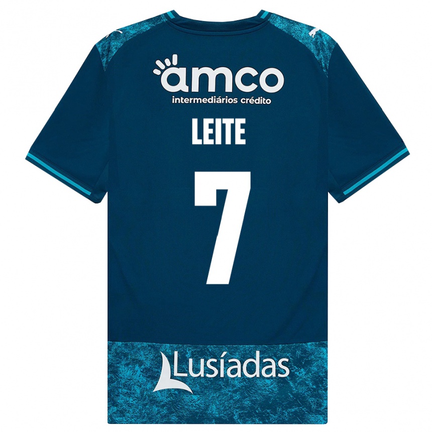נשים כדורגל Afonso Leite #7 אפור כהה טורקיז בינוני הרחק ג'רזי 2026/27