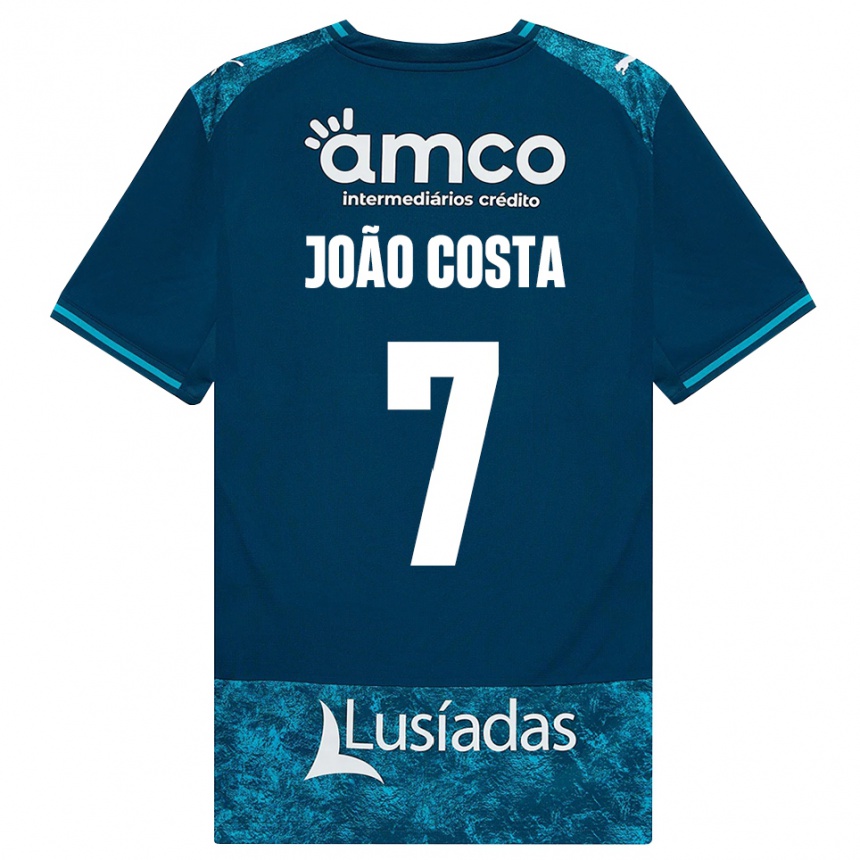 נשים כדורגל João Costa #7 אפור כהה טורקיז בינוני הרחק ג'רזי 2026/27