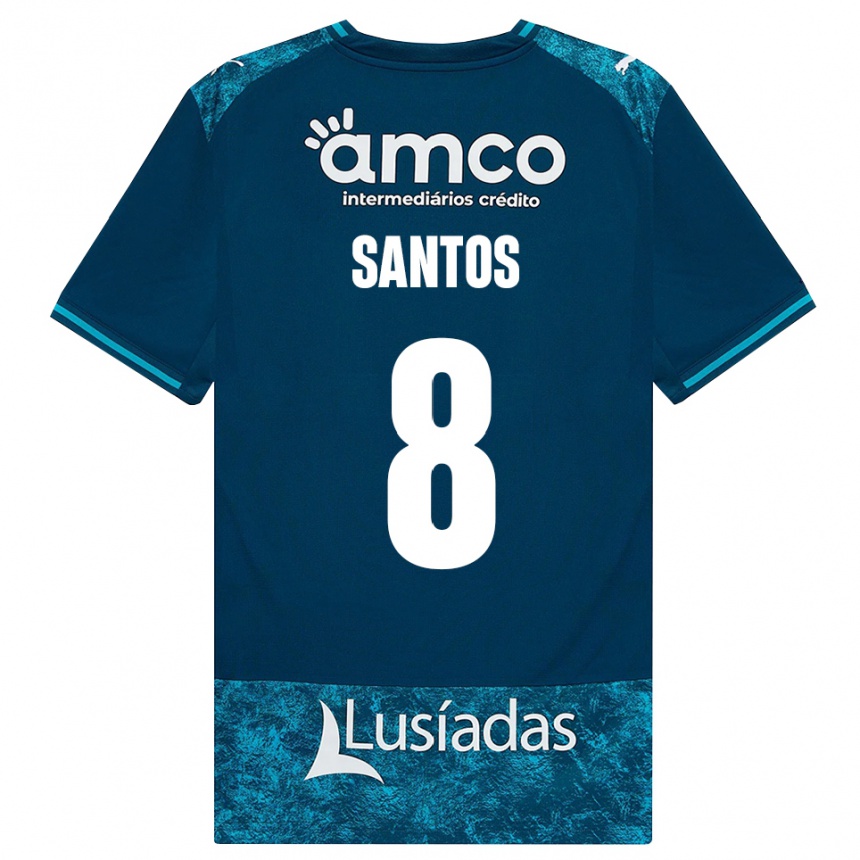 נשים כדורגל Vicente Santos #8 אפור כהה טורקיז בינוני הרחק ג'רזי 2026/27