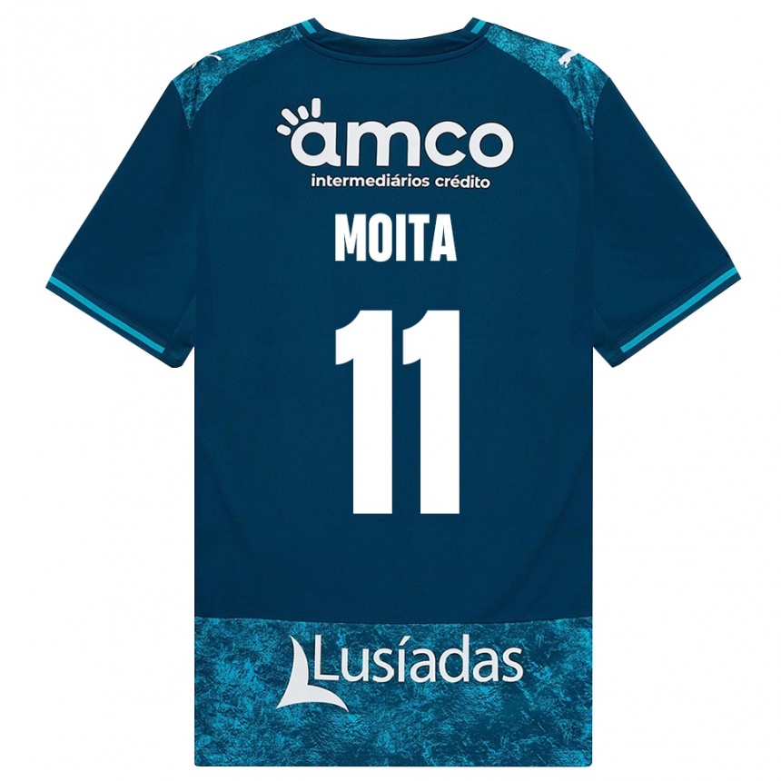 נשים כדורגל Carlos Moita #11 אפור כהה טורקיז בינוני הרחק ג'רזי 2026/27