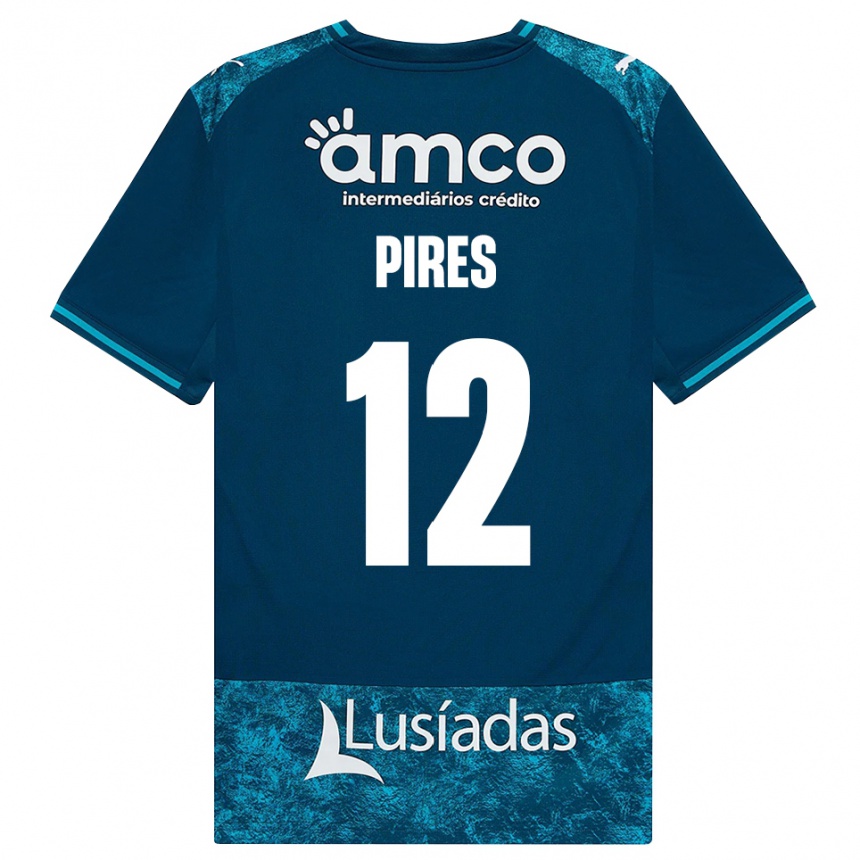 נשים כדורגל Hugo Pires #12 אפור כהה טורקיז בינוני הרחק ג'רזי 2026/27 נשים כדורגל Hugo Pires #12 אפור כהה טורקיז בינוני הרחק ג'רזי 2026/27